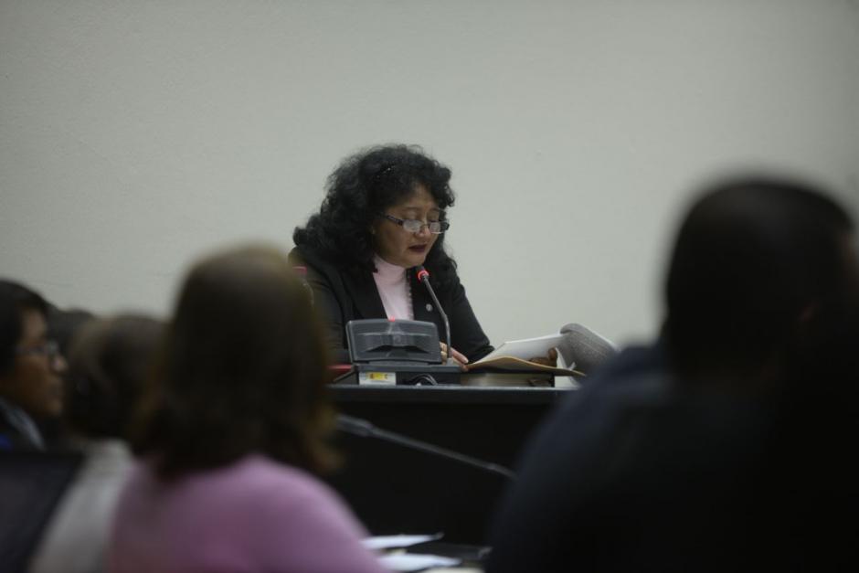 La jueza Yassmín Barrios preside el Tribunal que dictó la sentencia por el caso Migración. (Foto: Wilder López/Soy502)